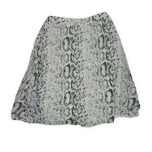 NWT J CREW Pleated Animal Print Midi Skirt 10P